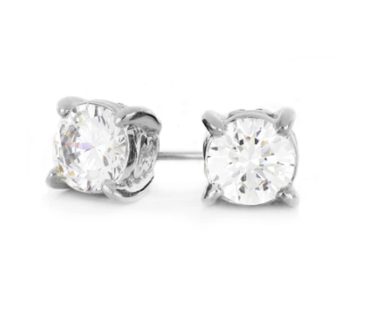 Diamante 4 Carat Stud Silver Earrings M5347-RF00