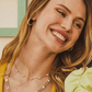 CAILIN CRYSTAL HOOP EARRINGS RHODIUM METAL WHITE CZ - She Chester