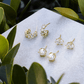 CAILIN CRYSTAL HUGGIE EARRINGS GOLD METAL WHITE CZ - She Chester