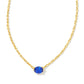 Cailin Pendant Necklace Gold Blue Crystal - She Chester