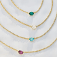 Cailin Pendant Necklace Gold Burgundy Crystal - She Chester