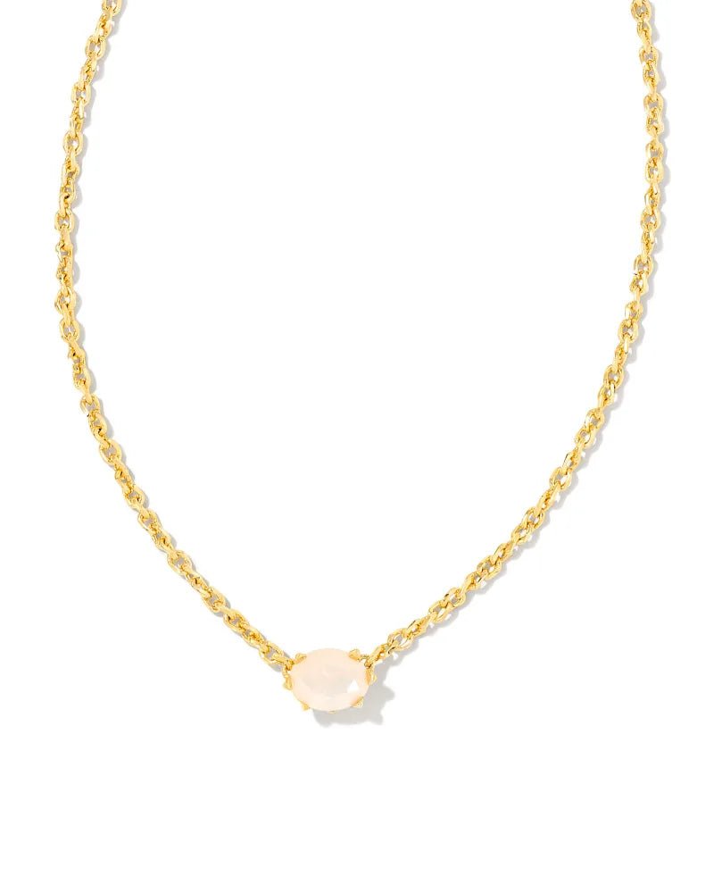 Cailin Pendant Necklace Gold Champagne Opal Crystal - She Chester