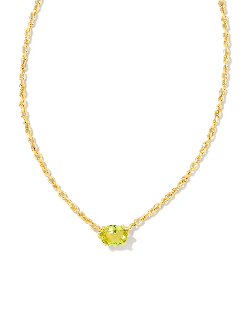 Cailin Pendant Necklace Gold Peridot Crystal - She Chester