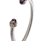 Canias Amethyst Cor Collection Medium Wire Cuff Bracelet B4080 - A300 - She Chester
