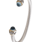 Canias Aqua Cor Collection Medium Wire Cuff BraceletB4080 - A600 - She Chester