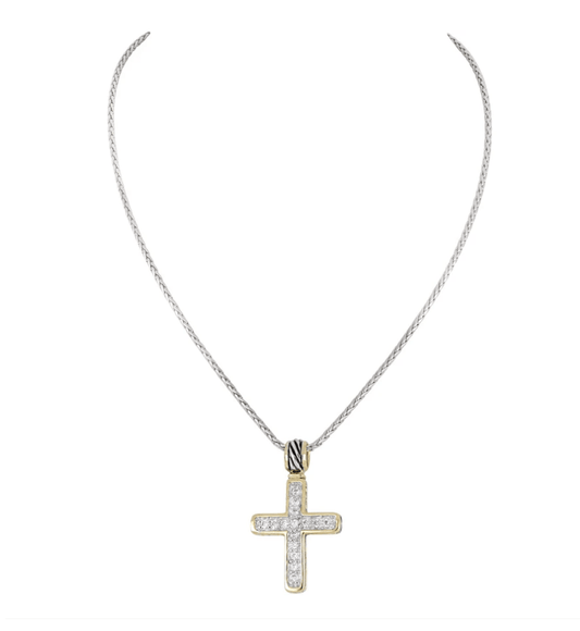 Celebration Petite Pavé Cross Necklace K5257 - AF03 - She Chester