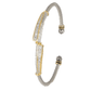 Celebration Petite Pavé Duel Channel Wire Cuff Bracelet B5238 - AF00 - She Chester