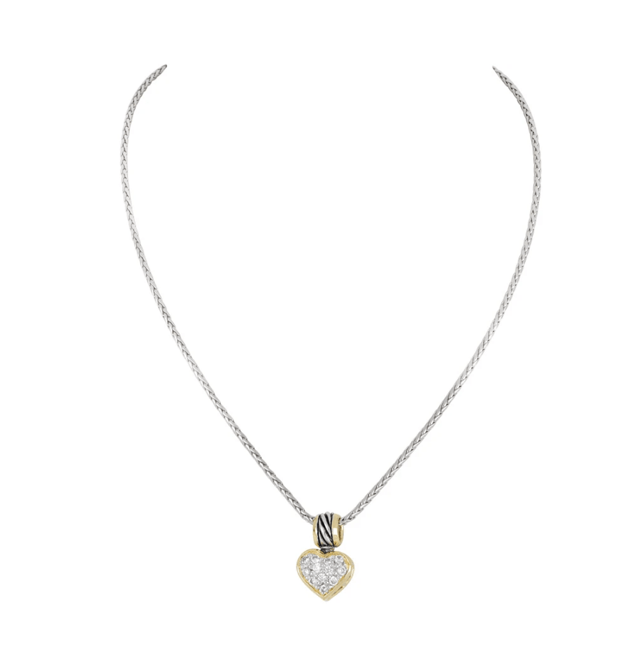 Celebration Petite Pavé Heart Necklace K5248 - AF03 - She Chester