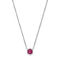 DAVIE PENDANT NECKLACE STERLING SILVER PINK RUBY