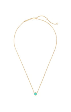DAVIE PENDANT NECKLACE 18K GOLD VERMEIL CHRYSOPRASE