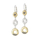 CICLO D'AMOR LARGE TWO TONE TRIPLE DROP DANGLE EARRINGS - She Chester