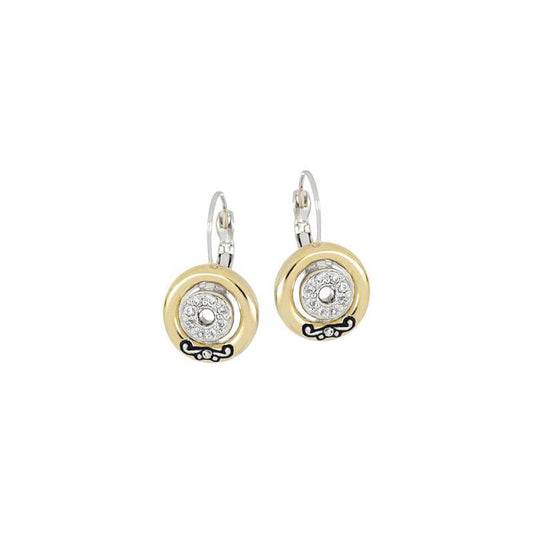 CICLO D'AMOR PAVÉ & GOLD INSET FRENCH WIRE EARRINGS - She Chester