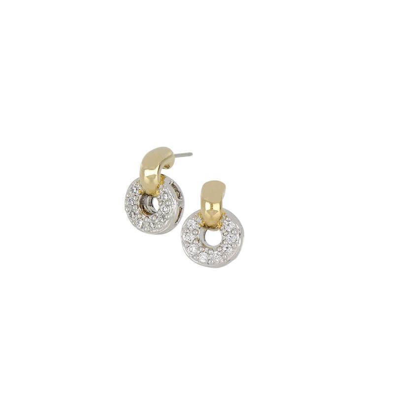 CICLO D'AMOR PETITE PAVÉ & GOLD POST EARRINGS - She Chester
