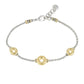 CICLO D'AMOR PETITE TWO TONE 3 STATION BRACELET - She Chester