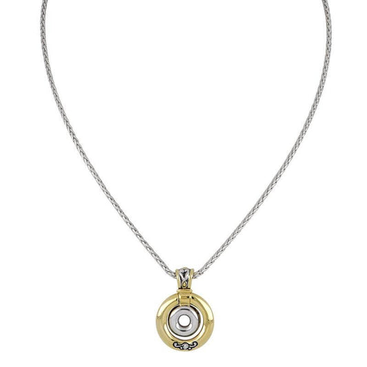 CICLO D'AMOR TWO TONE LARGE INSET PENDANT - She Chester