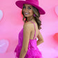 Cloe Hot Pink Feather Tank - She Chester