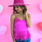 Cloe Hot Pink Feather Tank - She Chester