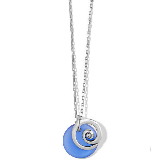 Contempo Glass Candy Ocean Blue Necklace - She Chester