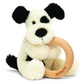 Bashful Black/Cream Puppy Ring Toy
