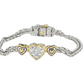 Heart Collection Three Heart Pavé Center Bracelet B2918-AF00