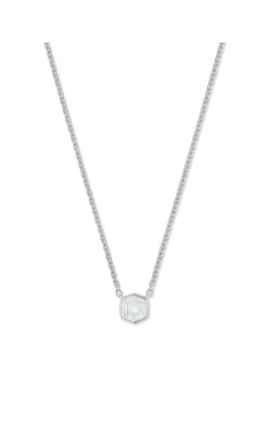 DAVIE PENDANT NECKLACE STERLING SILVER ROCK CRYSTAL