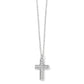 Sil/Stn Diamond Cross Necklace - JN1552