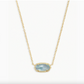 Elisa Necklace Gold Light Blue Illusion