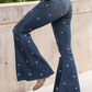 Star Embroidered Flare Jeans -