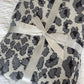 Luxe Dark Grey Cheetah Blanket