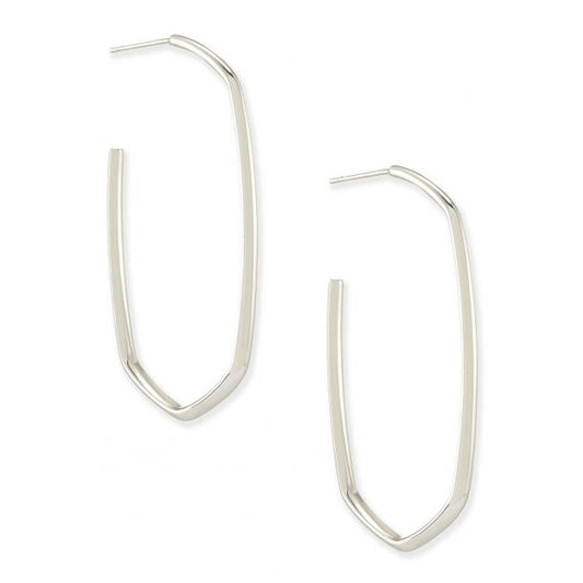 Danielle Hoop Earrings Rhodium