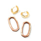 DANIELLE LINK EARRINGS GOLD BROWN MOTHER OF PEARL - She Chester