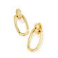DANIELLE LINK EARRINGS GOLD/RHODIUM MIXED METAL - She Chester