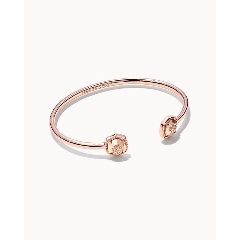 Davie Cuff Bracelet RSG Rose Gold Drusy - She Chester