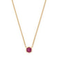 DAVIE PENDANT NECKLACE 18K GOLD VERMEIL PINK RUBY - She Chester
