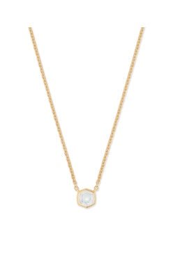 DAVIE PENDANT NECKLACE 18K GOLD VERMEIL ROCK CRYSTAL - She Chester