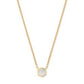 DAVIE PENDANT NECKLACE 18K GOLD VERMEIL WHITE OPAL - She Chester