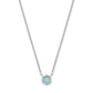 DAVIE PENDANT NECKLACE STERLING SILVER AQUAMARINE - She Chester