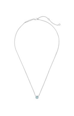 DAVIE PENDANT NECKLACE STERLING SILVER AQUAMARINE - She Chester