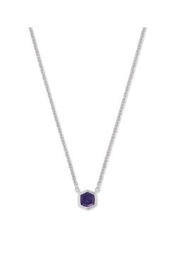 DAVIE PENDANT NECKLACE STERLING SILVER BLUE IOLITE - She Chester