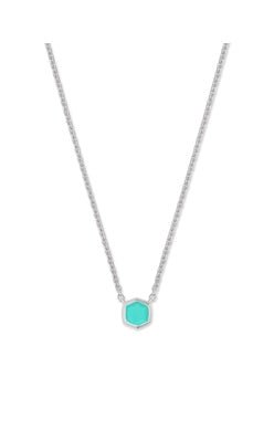 DAVIE PENDANT NECKLACE STERLING SILVER CHRYSOPRASE - She Chester