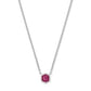 DAVIE PENDANT NECKLACE STERLING SILVER PINK RUBY - She Chester