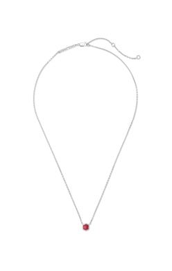 DAVIE PENDANT NECKLACE STERLING SILVER RED GARNET - She Chester