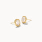 Davie Stud Earrings Gold Iridescent Drusy - She Chester