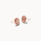 Davie Stud Earrings RSG Rose Gold Drusy - She Chester
