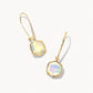 Davis Drop Earrings Gold Iridescent Opalite - She Chester