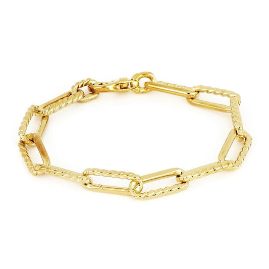 Diamante JM Large Link Bracelet Gold - She Chester