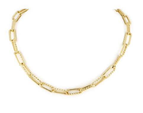 Diamante JM Large Link Necklace N5343 - G005 - She Chester