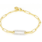 Diamante Large Pavé Link Bracelet Gold - She Chester
