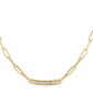 Diamante Necklace Link Pavé Bar N5333 - GF03 - She Chester