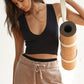 Plunge V Crop Tank Top
